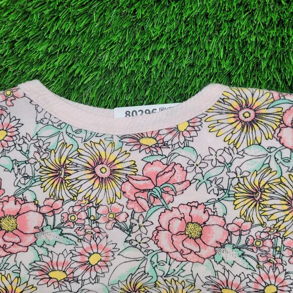 Vintage 80s Floral AOP Sweater Womens Small 18x18 Boxy - Picture 9 of 10